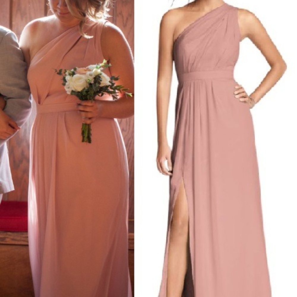 David's Bridal Extra Length Chiffon Gown 14 Ballet
